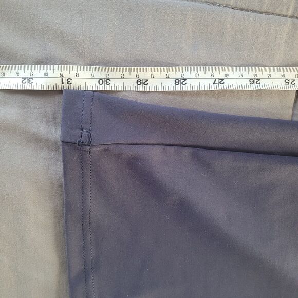 Halara Pants Womens Size Large Navy Blue Flare Leg Stretch High Waisted Pockets - Picture 6 of 8